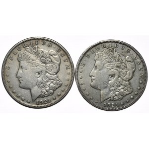 USA, Dollar 1921 Morgan, San Francisco, 2tlg.