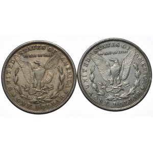 USA, Dollar 1921 Morgan, San Francisco, 2tlg.