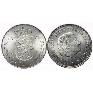 Holandsko, 10 guldenov, 2ks. 1970r. 1973r.