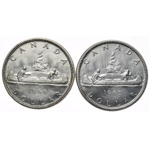 Kanada, 1 dolar, 2ks. 1965r. 1966r.