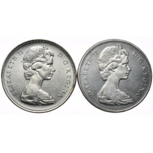 Kanada, 1 Dollar, 2Stk. 1965r. 1966r.
