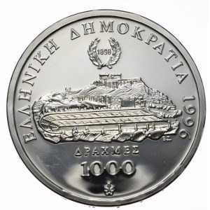 Greece, 1000 Drachm, 1996. 1oz. (1)