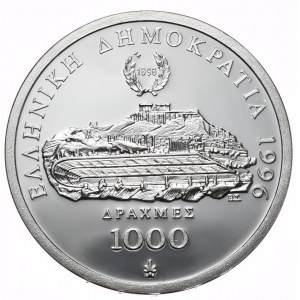 Grecja, 1000 Drachm, 1996r. 1oz. (2)