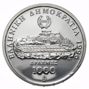 Řecko, 1000 drachem, 1996. 1oz. (2) Běh