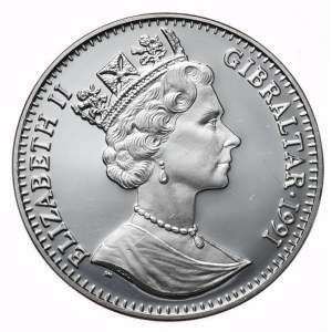 Gibraltár, 1 Crown, 1991.