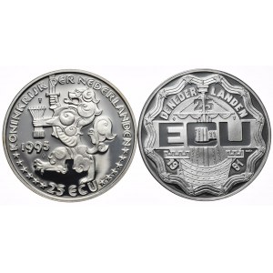 Nizozemsko, 25 ECU, 2ks. 1991r. 1995r.