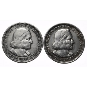 USA, 1/2 dolára, 2 ks. 1892 1893.