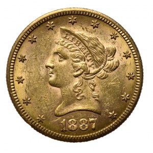 USA, $10 1887, San Francisco, Liberty Head