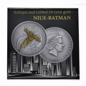 Niue, Batman, 2021r. 1 unca, Antic/Gold 055/100
