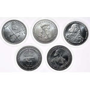 Repliki monet historycznych, 5szt., Ag 999