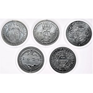 Replikate historischer Münzen, 5 Stück, Ag 999