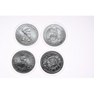 Repliky historických mincí, 4ks, Ag 999
