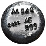 Mr. Nacocito button, Ag 999, 3.07 oz