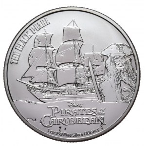Niue, Piraci z Karaibów 2021, 1 oz, uncja 999 AG