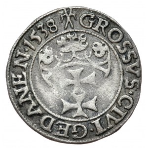 Žigmund I. Starý, penny 1538, Gdansk