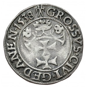 Zikmund I. Starý, penny 1538, Gdaňsk