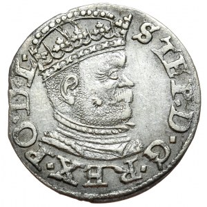 Stefan Batory, trojak 1586, Riga, small head