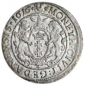 Sigismund III. Vasa, ort 1616, Danzig, älterer Büstentyp