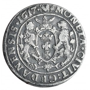 Zygmunt III Waza, ort 1617, Gdańsk, ciemna patyna