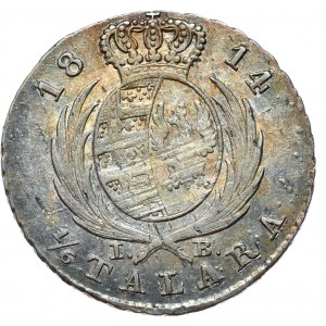 Duchy of Warsaw, Frederick Augustus I, 1/6 thaler 1814