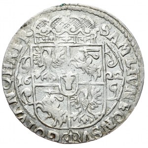 Zygmunt III Waza, ort 1622, Bydgoszcz, PRVS.M+, przebitka błędu na rewersie