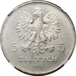 II Rzeczpospolita, 5 złotych 1930 Sztandar, Warszawa