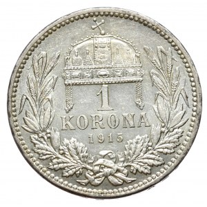 Austria, Franciszek Józef I, 1 korona 1915 KB, Kremnica