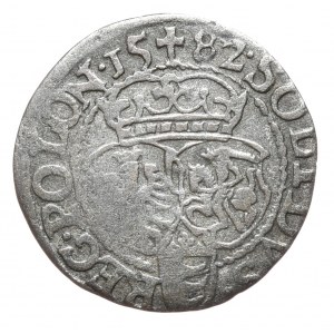 Stefan Batory, šiling 1582, delený dátum, Olkusz