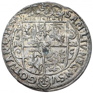 Sigismund III Vasa, ort 1622 Bydgoszcz, PRVS: M+, rarer sash type, stars at base of crown on reverse.