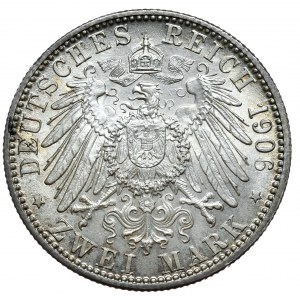 Niemcy, Badenia, 2 marki 1906, Złote gody