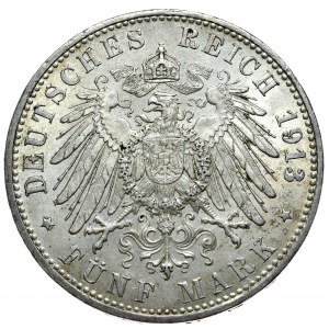 Niemcy, Bawaria, 5 marek 1913 D, Monachium