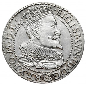 Sigismund III Vasa, sixpence 1596, Malbork