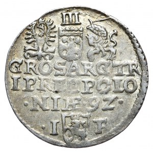 Zygmunt III Waza, Trojak 1592, Olkusz, ze starego zbioru