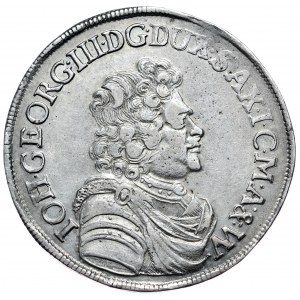 Niemcy, Saksonia, Jan Jerzy III, 2/3 talara (gulden) 1689 IK, Drezno