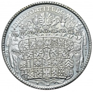 Prussia (duchy), copy of rare 1678 thaler of Frederick William, dated - 1974, 925 silver