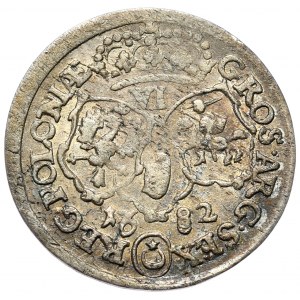 John III Sobieski, sixpence 1682, Bydgoszcz, double-embossed 8 in date