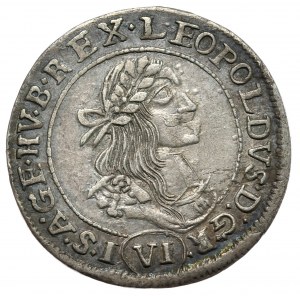 Hungary, Leopold I, 6 krajcars 1674 KB, Kremnica