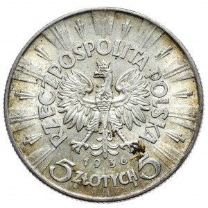 II Rzeczpospolita, 5 zloty 1936 Pilsudski, Warsaw