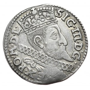 Sigismund III Vasa, Trojak 1598, Bydgoszcz, PR/PO error punch on reverse side