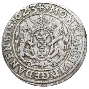 Zygmunt III Waza, Ort 1623 Gdańsk PR, PEŁNA DATA W OTOKU