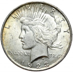 USA, dolár 1923, typ Peace, Philadelphia