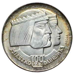 100 zł 1966, Mieszko i Dąbrówka, głowy, PRÓBA