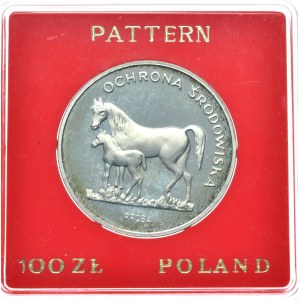 PRL, 100 zł 1981, Ochrona Środowiska - Koń, Próba