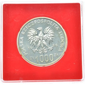 PRL, 1000 zł 1986, Narodowy Czyn Pomocy Szkole, próba