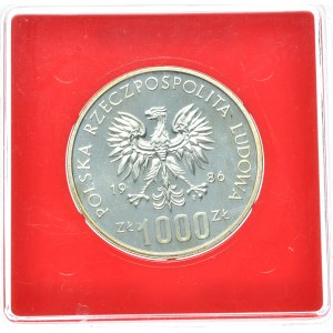 People's Republic of Poland, 1000 zloty 1986, National School Aid Act, sample