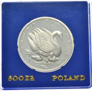 PRL, 500 zł 1984, Ochrona Środowiska - Łabędź