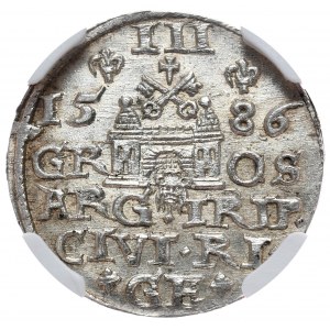 Stefan Batory, trojak 1586, Ryga