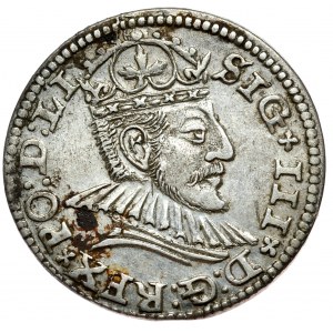 Sigismund III Vasa, trojak 1590 Riga, small head