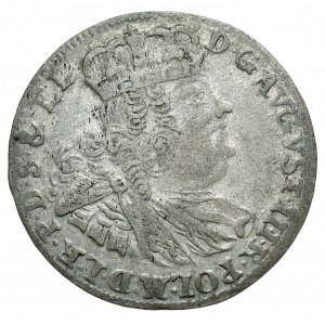 August III., Sixpence 1761 REOE, Danzig