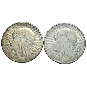 Set of 2 pcs. - 10 gold 1932 female, no mint mark, London